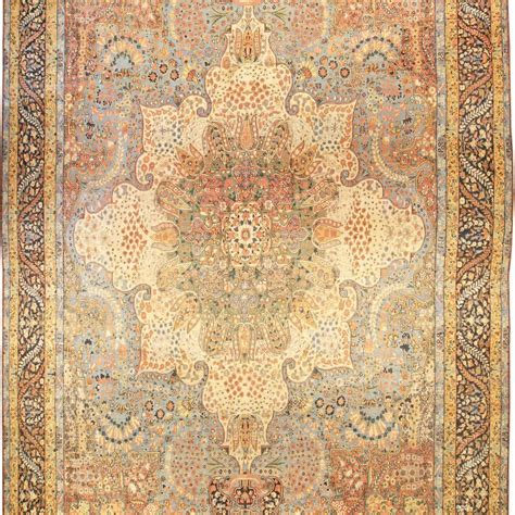 Fine Antique Persian Kirman Handmade Wool Rug Index BB4419