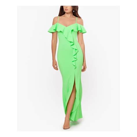 Betsy And Adam Dresses Betsy Adam Womens High Slit Spaghetti Strap