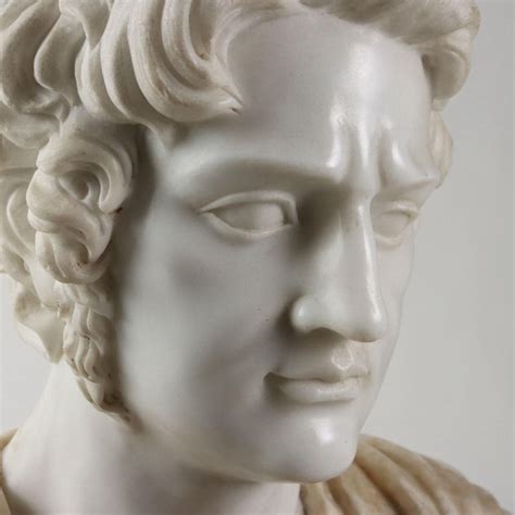 Bust Of Roman Emperor In White Marble And Flowered Alabaster For Sale