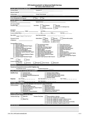 Fillable Online Aps Careconnection R Form For Core For Publishing Xls