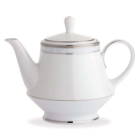 Noritake Formal Dinnerware Hampshire Platinum Tea Pot