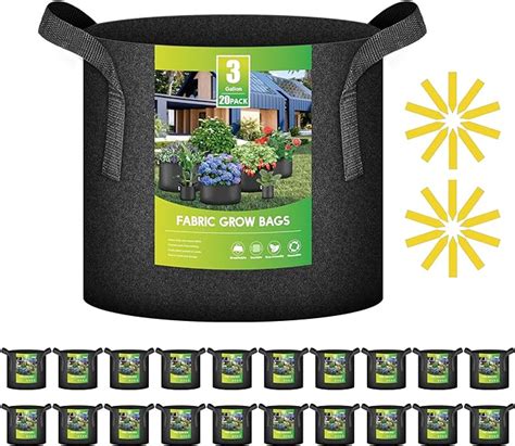 Amazon Ipower Plant Grow Bag Gallon Pack Heavy Duty Fabric