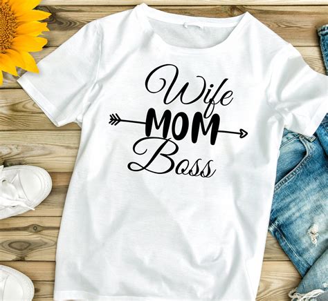 Wife Mom Boss Svg Png Mom Life Svg Mothers Day Svg Retro Mom Svg