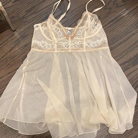 Lacy Sheer Dkny Lingerie Top Size M Depop