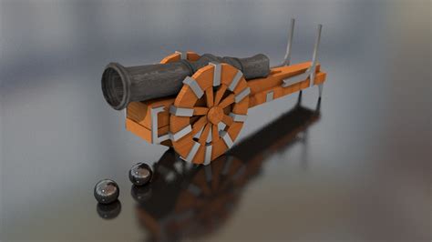 Medieval Cannon 3d Model Turbosquid 1446675