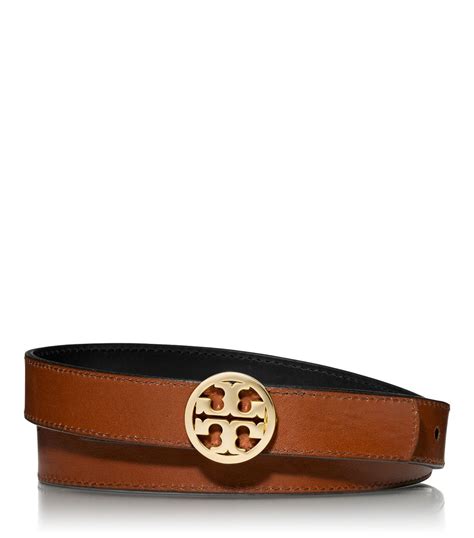 Tory burch 1" Reversible Classic Tory Logo Belt in Black | Lyst