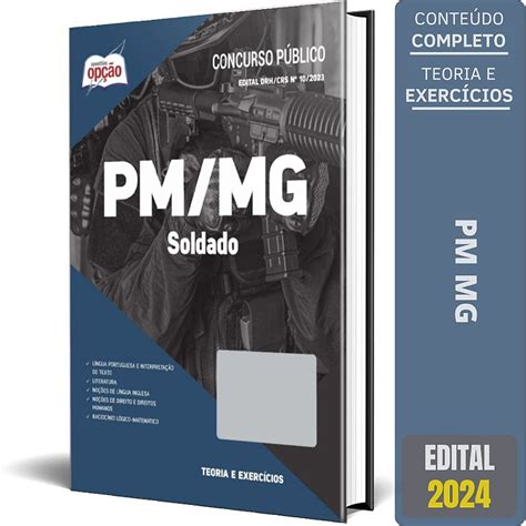 Apostila PM MG 2024 Soldado PM Editora Opção Solução Concursos