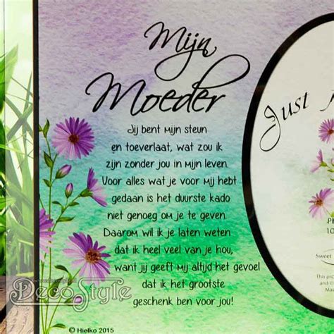 Fotolijst Met Gedicht Just For You Mijn Moeder Gedichten Ware