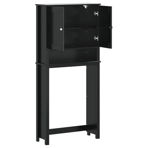 Waschmaschinenschrank BERG Schwarz 76x27x164 5 Cm Massivholz Online