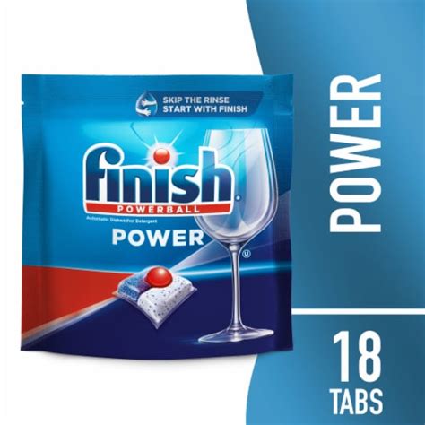 Finish Powerball Power Dishwasher Detergent Tablets 18 Ct Smiths