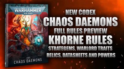 NEW DAEMONS CODEX Full Preview Part One KHORNE RULES YouTube