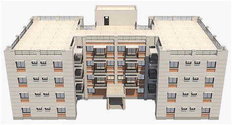 3d Model Apartment Building 39 Turbosquid 1404015