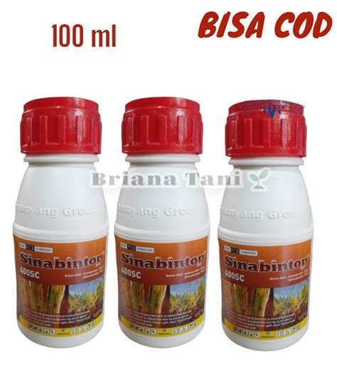 SINABINTOP 400 SC 100 Ml Fungisida Bahan Aktif Azoksistrobin 250 G L