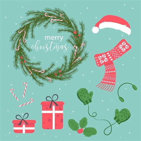 Premium Vector Christmas Elements Collection