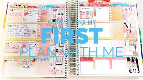 My First Plan With Me Erin Condren Horizontal Lifeplanner Youtube