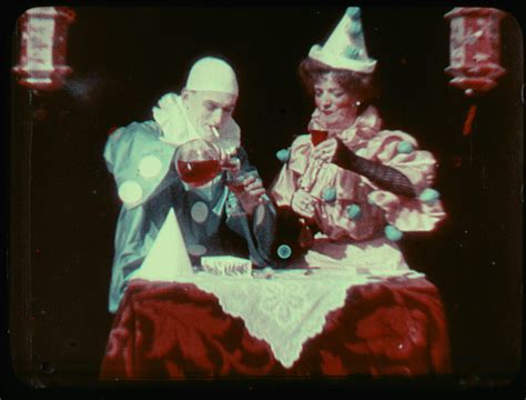 A Frame From George Albert Smiths Kinemacolor Film Two Clowns