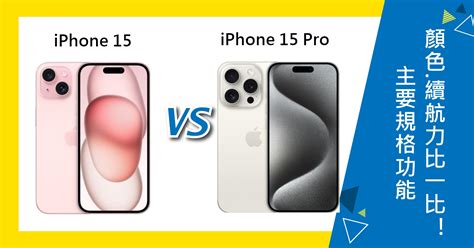 【機型比較】該買iphone 15還是15 Pro？主要規格功能顏色續航力比一比！傑昇通信~挑戰手機市場最低價