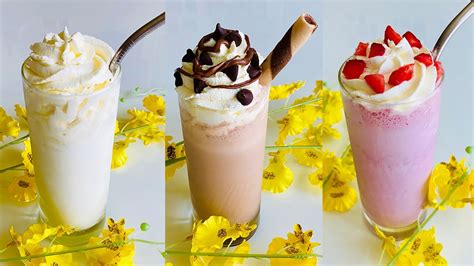 3 Flavour Milkshake Recipe Vanilla Milkshake Chocolate Milkshake Strawberry Milkshake