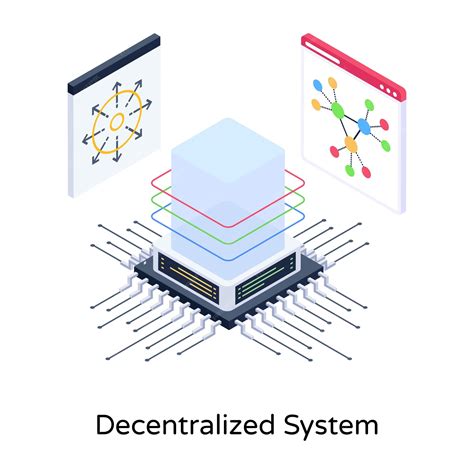 Premium Vector | Decentralized system isometric design is visually perfect