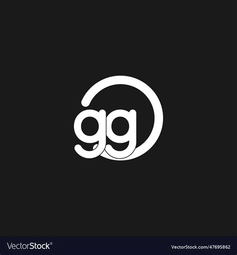 initials gg logo monogram  simple circles vector image