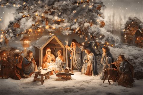 Christmas Nativity Painting Extremely Detailed · Creative Fabrica