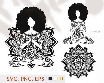 Black Woman Yoga Svg Etsy