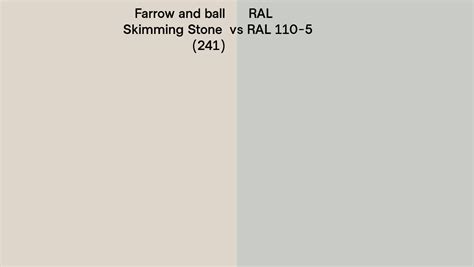 Farrow And Ball Skimming Stone 241 Vs RAL RAL 110 5 Side By Side