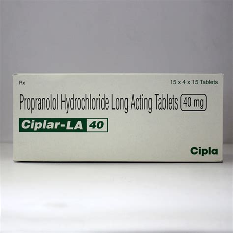 Buy Ciplar La 40 Mg 15 Tablets Online At Gympharmacy