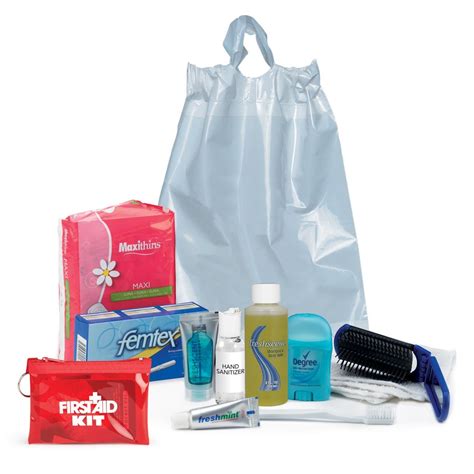 Female 12 Piece Hygiene Kit With White Cinch Poly Bag Positive Promotions