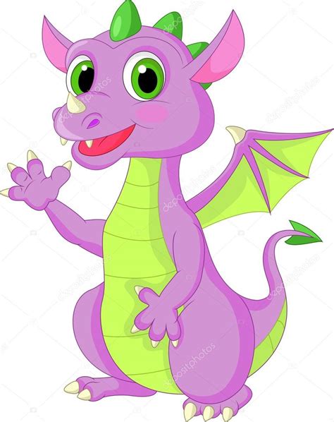 Cute Dragon Cartoon Stock Vector Image By Tigatelu 27382987