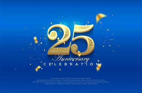 Premium Vector 25th Anniversary Celebration Background With Fancy