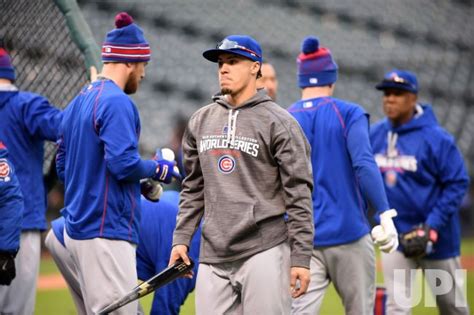 Photo Cubs Javier Baez During Batting Practice Cle20161024129