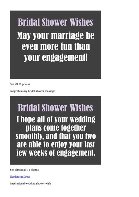 Bridal Shower Card Messages Pdf