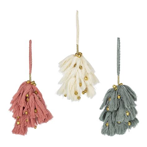 Wholesale Tassel And Jingle Bell Ornaments 12 Pc Ppk Ganz