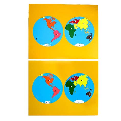 Mapa Puzle de Continentes Geografía Montessori para todos