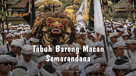 Tabuh Barong Macan Semarandana Youtube