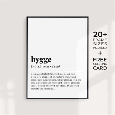 Hygge Definition Print Meaning Of Hygge Poster Scandi Wall Art Hygge