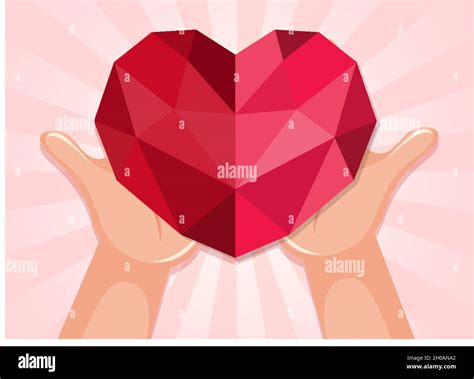 Human Hands Holding Heart Illustration Stock Vector Image Art Alamy