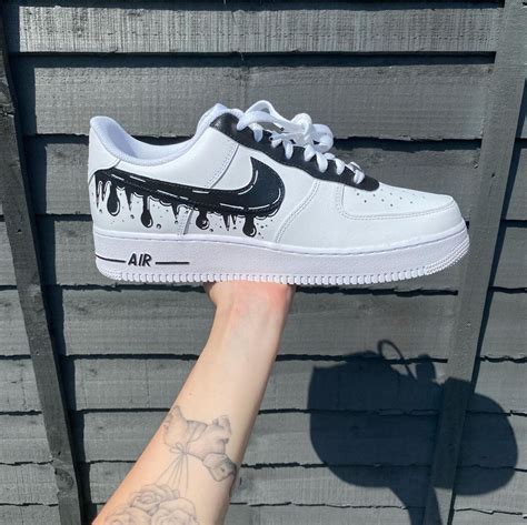 Black Drip Air Force 1 Custom Daniel Customs