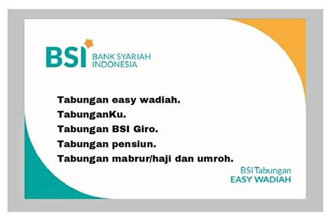 Jenis Jenis Produk Tabungan Bank Syariah Indonesia Bsi Jurnalbank