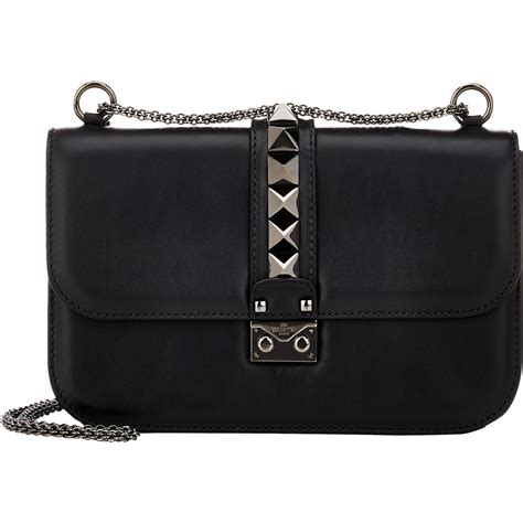 Valentino Rockstud Medium Shoulder Bag In Black Lyst