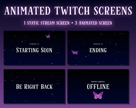 Animated Twitch Screens, Starting Soon, Stream Is Ending, Be Right Back ...