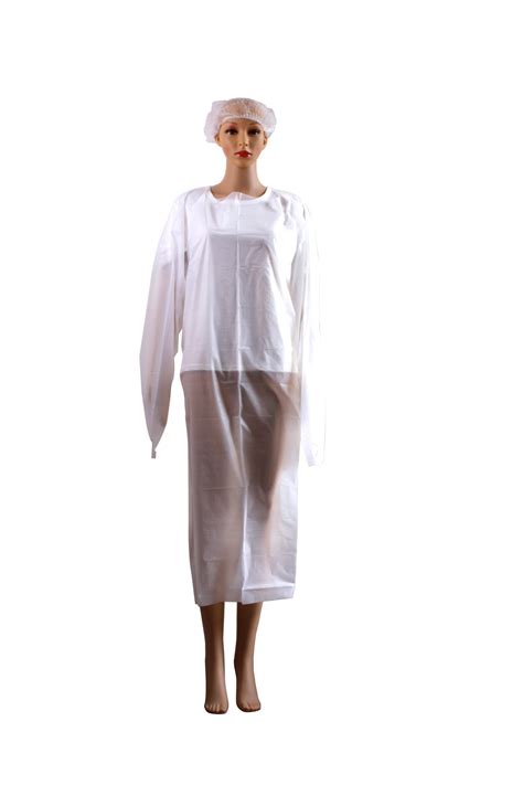 Waterproof Full Body Protection Disposable PE CPE Isolation Gown