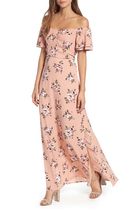 Row A Off The Shoulder Maxi Dress Nordstrom Wedding Guest Dress Summer Wedding Guest Outfit