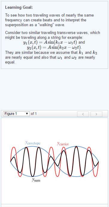 Solved Learning Goal To See How Two Traveling Waves Of