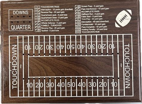 Custom Football Board Game Dice And Pegs Football Game Day Board Game