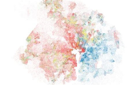 Racial demographic dot-density map / Aaron Williams | Observable