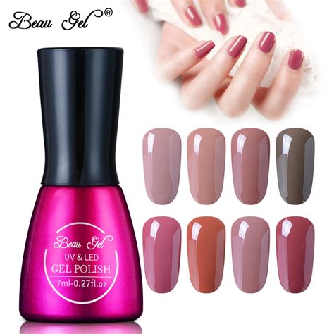 Beau Gel Ml Nude Color Series Gel Nail Polish Semi Permanent Soak Off