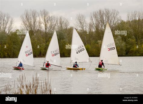 Dinghy Boat Racing Stock Photo Alamy