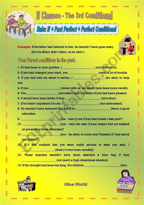 The 3rd Conditional Esl Worksheet By Helluisa